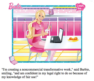 Fair Use Barbie - created with the #FeministHackerBarbie generator!